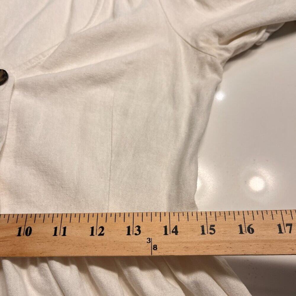 Zara Ivory Midi Dress Cottagecore Sz M - Picture 10 of 10